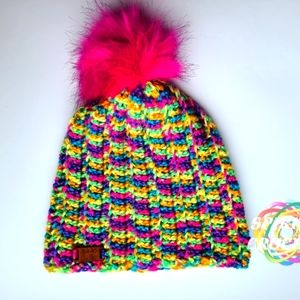 Rainbow 🌈 bright 🌞 handmade crochet hat